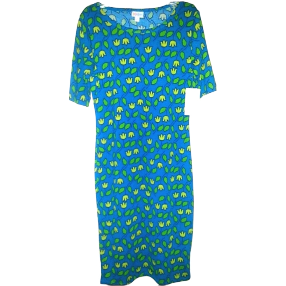 NWT LuLaRoe JULIA Soft Stretch Pencil Midi Floral TULIP T-Shirt Comfort